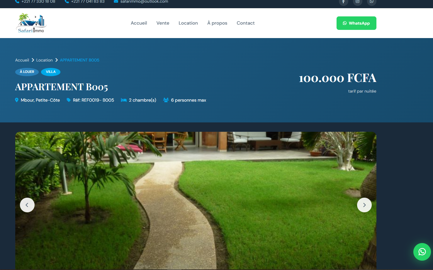 Plateforme Immobilière Intégrée – Safari Immo
