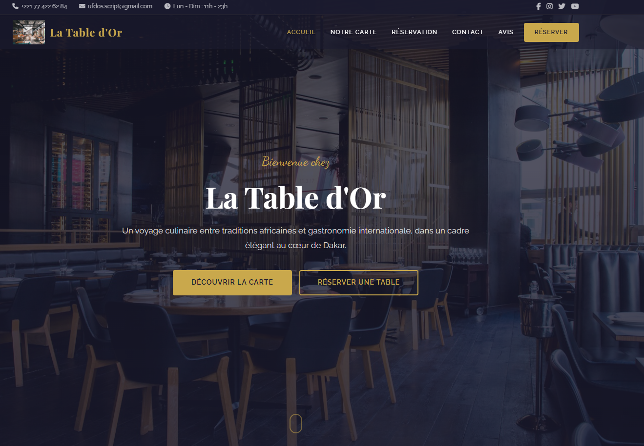 Modèle UFDOS Resto 1 — “La Table d’Or